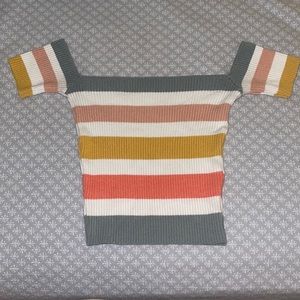 Brand is Debut. Size is M/L but fits more like an XS/S.